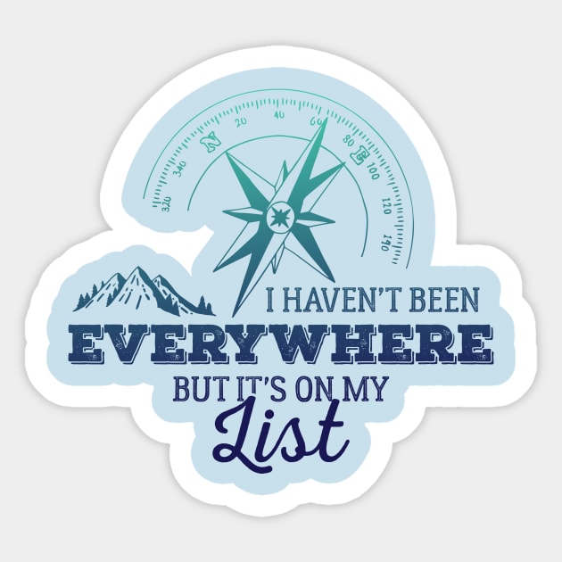 Travel adventure - wanderlust mountain shirt Sticker by OutfittersAve